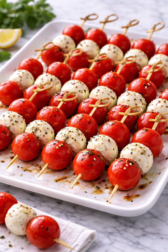 Mozzarella & Tomato Skewers
