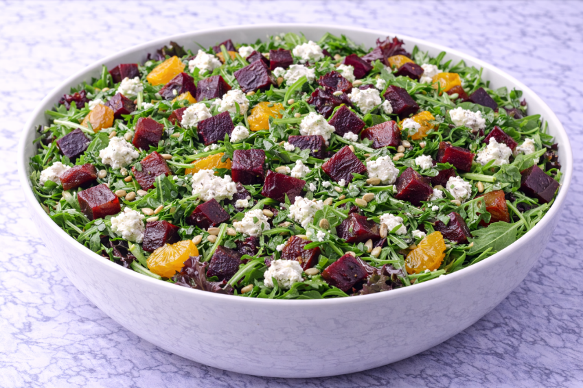 Baby Field Greens with Goat Cheese & Beets