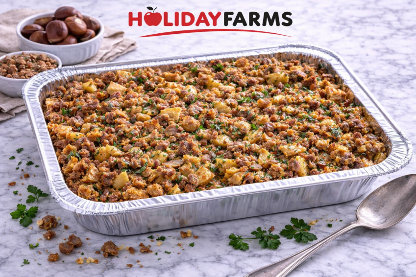 Chestnut Stuffing with Country Sausage