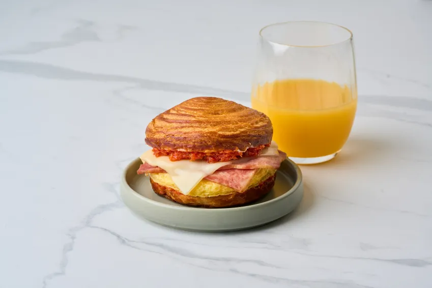 Turkey and Tomato Breakfast Sandwich