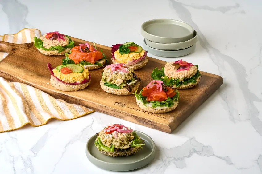 Open-Face Mini Bagels
