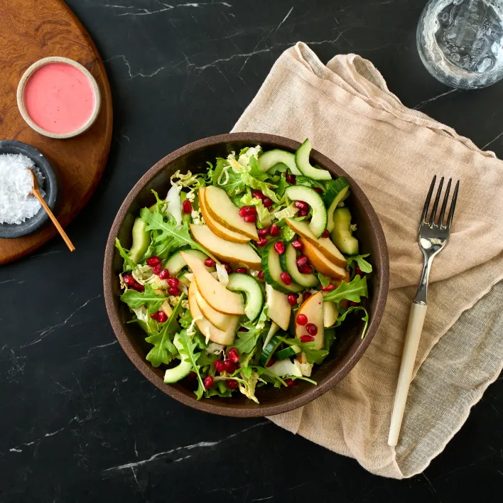Pear and Pomegranate Greens