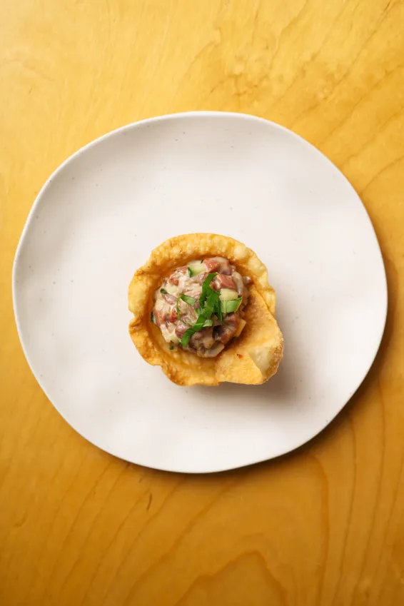 Tartare de boeuf basilic et miso