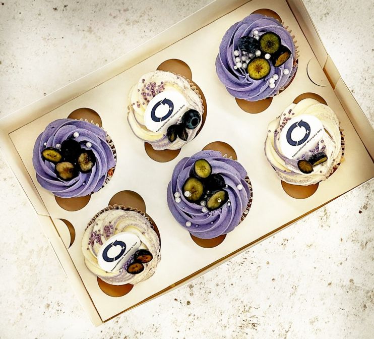International Womens Day cupcakes  (BOX OF 6)