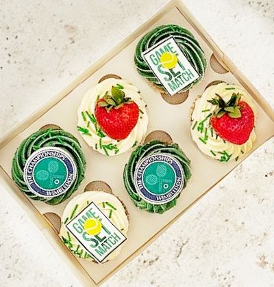 Wimbledon Themed Cupcakes (BOX OF 6)