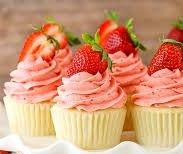 Strawberries & Cream Cupcakes (BOX OF 6)
