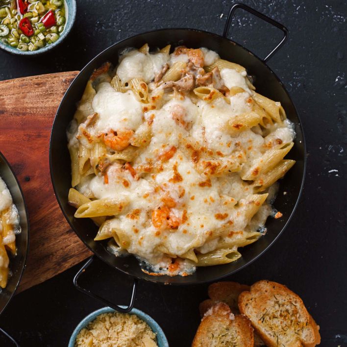 baked penne (by the half sheet)