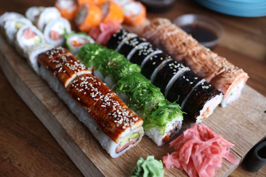 sushi: speak with your catering manager for market-priced sushi options