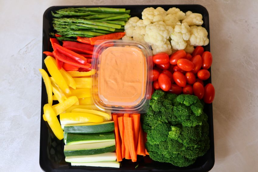 Country Crudites With Red Pepper Ranch Dip