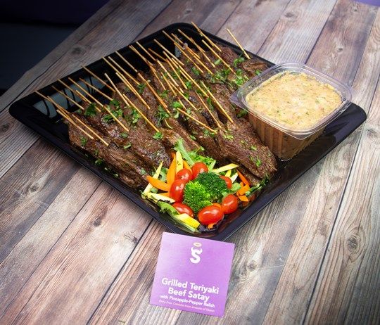 Grilled Teriyaki Beef Satay (Cold)