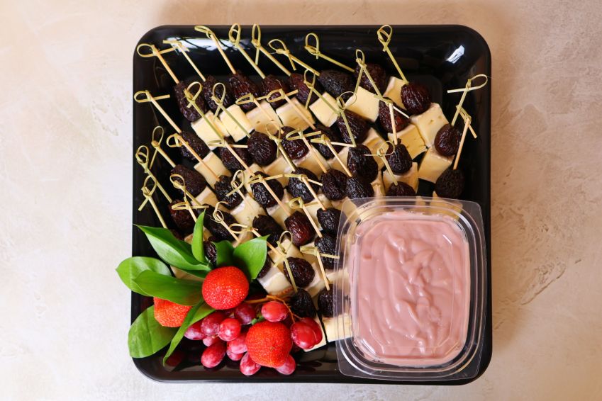 Beaujolais'-Poached Fig & Brie Skewers (Cold)