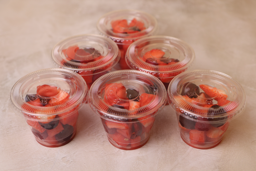 Red Fruit Salad Cups