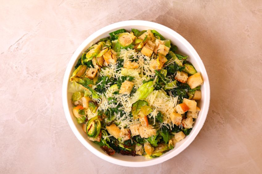 Winter Kale Caesar Entrée Salad Buffet