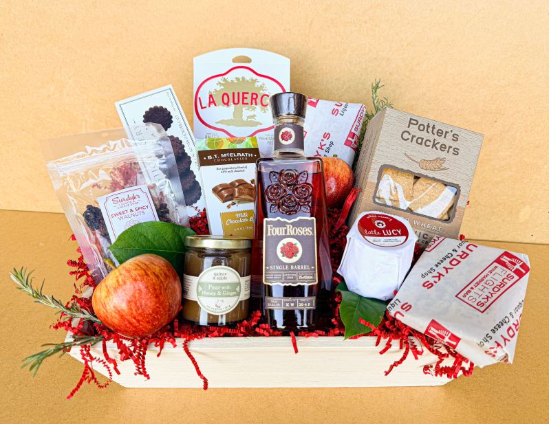 Bourbon & Cheese Gift Basket