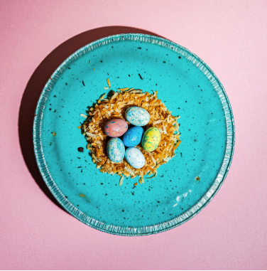 Robin's Egg Malted Chocolate Pie