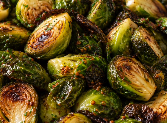 Roasted Brussels Sprouts with Apple Cider Vinaigrette