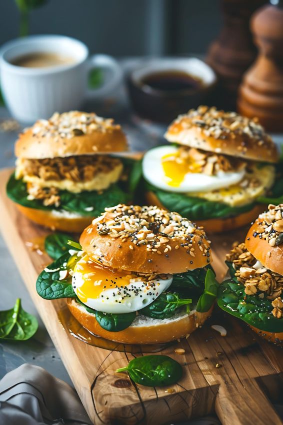 Veggie Breakfast Hot Rolls Selection