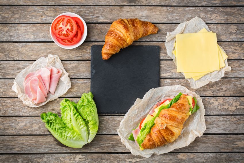 Large Butter Croissant with Breakfast Filling