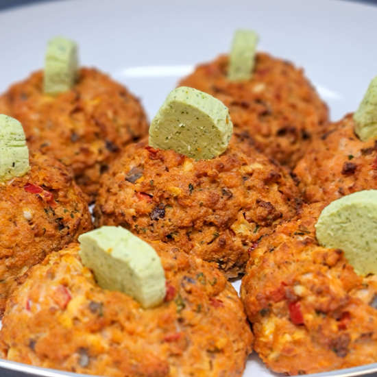 Salmon Cakes with Lemon-Herbed Butter