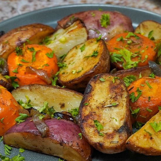 Roasted Potatoes and Carrots