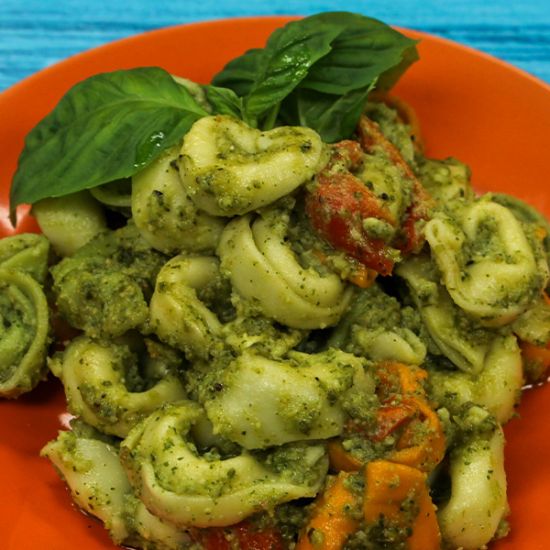 Tortellini with Pesto Salad
