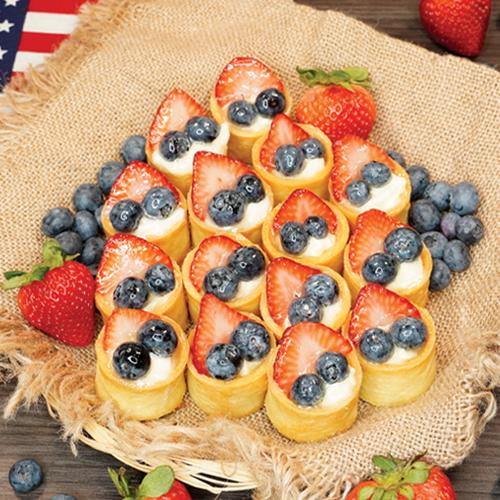 Red White & Blue Miniature Fruit Tarts